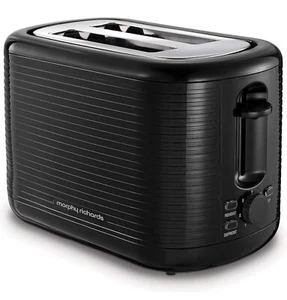 Toaster Morphy Richards 2 Slicer Variable Browning Cord Storage Arc Black NEW - Picture 1 of 13