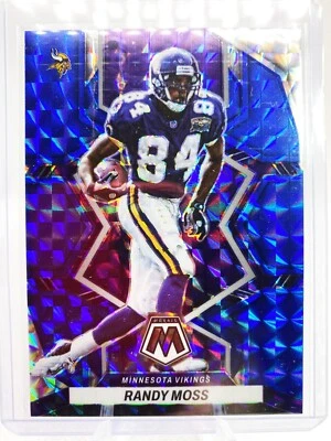 2022 Mosaic Randy Moss Blue Mosaic Prizm SP /99 Centered in MT-GEM MT Cond - Image 1 of 2