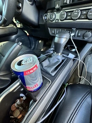 3rd Gen 16-23 Toyota Tacoma Automatic Trans Red Bull 8-12oz Coin Holder Adapter - Image 1 of 4