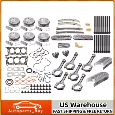 3.3 G6DH Engine Rebuild Overhaul Kit for 11-19 Hyundai Santa Fe Kia Sorento 3.3L - Image 1 of 4