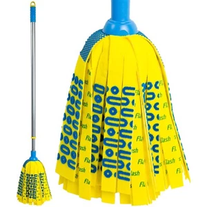 Flash 30% Microfibre 3-in-1 Mighty Mop with Telescopic Handle and Scrub Strips - Picture 1 of 4