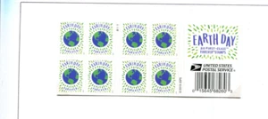Folleto del Día de la Tierra panel de 20 estampillas Forever MNH (CO-045) - Imagen 1 de 1
