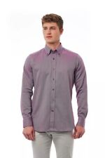 Bagutta Elegant Burgundy Button-Down Men's Shirt Authentic