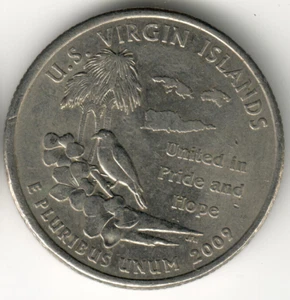 USA - 2009P - Washington ¼ $ - Virgin Islands - Rare - #15634 - Picture 1 of 2