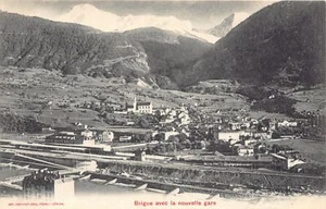 Suisse - BRIGUE (VS) Vue généale avec la nouvelle gare - Ed. Orell Füssli - Picture 1 of 2