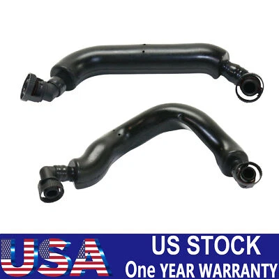 2pcs Crankcase Breather Air Hose Right & Left Fits For BMW 545i 645Ci 745Li X5 - Image 1 of 4