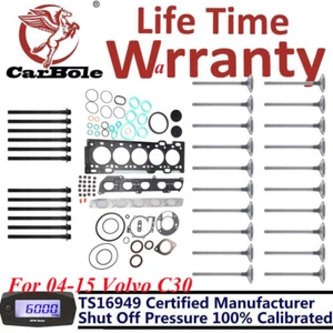 Cylinder Head Gasket Set For Volvo C30 C70 S40 S60 V50 V60 2.5L W/ Bolts Valves - Picture 1 of 15