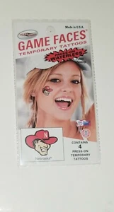 New Nebraska Game Face 4-Pack Press-On Temporary Tattoos - Picture 1 of 2