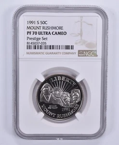 1991-S Mount Rushmore Commemorative Half Dollar Prestige Set PF70 NGC - Picture 1 of 5