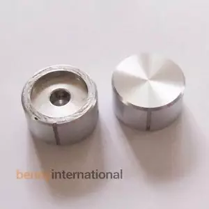 2x 24x12mm SOLID ALUMINIUM STEREO KNOBS Hifi Volume Control Amp Balance 1" - Picture 1 of 1
