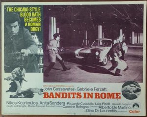 John Cassavetes & Gabriele Ferzetti Bandits In Rome original Lobby Card 3621