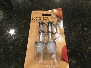 Cooking Essentials 2 Pack Bottle Pourers Nickel Plated Brass Bar Kitchen New F6 - Picture 1 of 6
