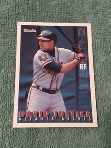 1995 Bazooka #6 Atlanta Braves Outfielder David Justice - Picture 1 of 2