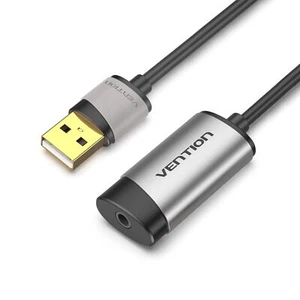 Carte Son Stéréo Externe USB Adaptateur Audio TRS USB vers Prise Casque et Mi... - Photo 1/7
