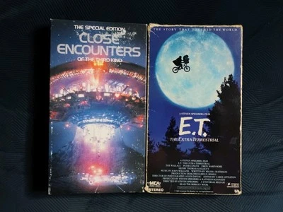 CLOSE ENCOUNTERS OF THE THIRD KIND + E.T. THE EXTRATERRESTRIAL - VHS - Image 1 of 4