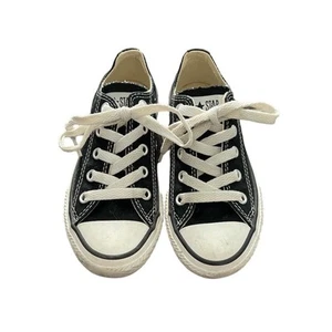 Converse All Star Chuck Taylor Low Cut Black Sneakers Casual Toddler Size 11 - Picture 1 of 8