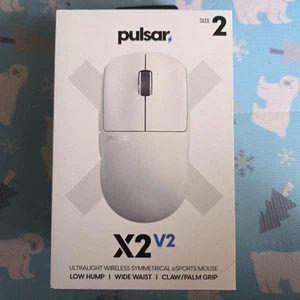 Souris de jeu sans fil PULSAR GAMING GEARS X2V2 trackball blanc moyen - Photo 1/5