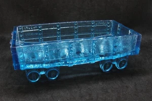 EAPG Blue Railroad Car America 100 Relish Dish - Picture 1 of 3