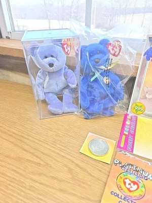 TY Beanie Babies Clubby Y Clubby II Incluye Moneda Gorro, Tarjetas de Coleccionista  Foto 1 de 4