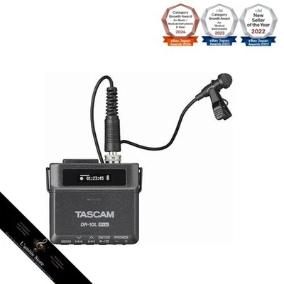 TASCAM DR-10L Pro 32-bit Float 48kHz Lapel Microphone Recorder (Black) with LTC - Image 1 of 4