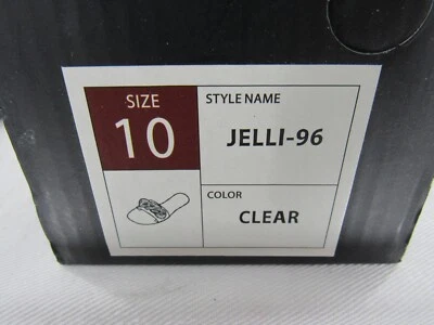 LILIANA Sandalia Sin Cordones de Jalea Transparente Plata Piedra Sandalia Zapatos MUJERES Talla 10 NUEVO Foto 1 de 4