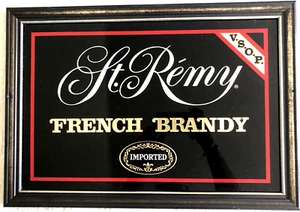 Letrero de brandy francés St. Rémy publicidad enmarcada VSOP para pub bar hombre/mujer cueva - Imagen 1 de 12