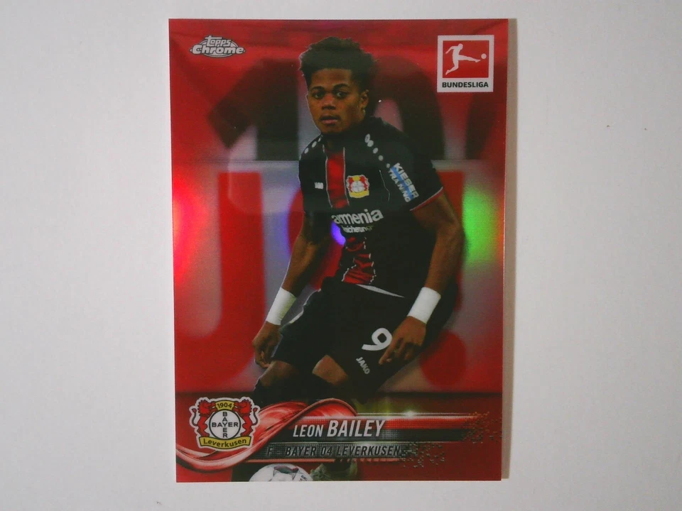 2018-19 Topps Chrome Bundesliga Red Refractor 01/10 #38 Leon Bailey RC - Image 1 of 1