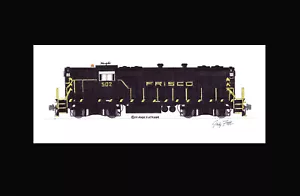 Frisco GP7 #502 11""x17"" estampado enmarañado firmado por Andy Fletcher - Imagen 1 de 1