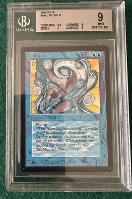 Wall Of Air - BETA - MTG - BGS 9 - MINT. More Vintage MTG In My Store. - Image 1 of 2