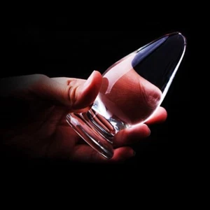 Crystal Glass Butt Plug Dildo Heavy G-Spot Massager Wand Anal Sex Toy - Picture 1 of 1