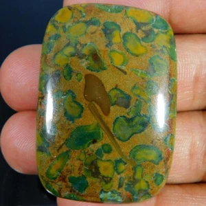 Natural Unique Green Fruit Jasper Cushion Cabochon 55.25Cts. Loose Gemstone - Picture 1 of 2