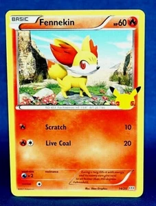 2021 Pokemon Fennekin 14/25 25th Anniversary McDonalds Promo NON-Holo - Picture 1 of 2