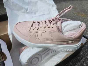 NIB Nike WMNS Air Force 1 PLT.AF.ORM Platform DJ9946-602 Pink Oxford Rose sz 7 - Picture 1 of 5
