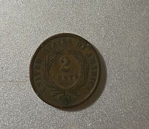 1862 2 Cent Union Shield Coin, Rare, 1st year minted