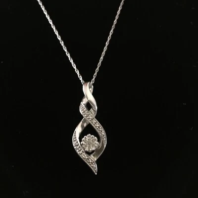 Kay Jewelers Diamond Sterling Silver Xfinity Pendant 18” Necklace - Image 1 of 4