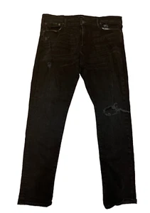 Abercrombie & Fitch, jeans rasgados, Athletic Skinny Stretch, W36, L32, negro - Imagen 1 de 7