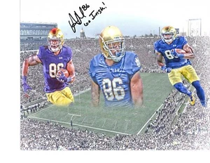 Foto de fútbol americano 8x10 autografiada a mano irlandesa Alize Mack Notre Dame ND - Imagen 1 de 1