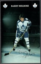 1981-82 TORONTO MAPLE LEAFS POST CARD BARRY MELROSE #26 TEAM ISSUED