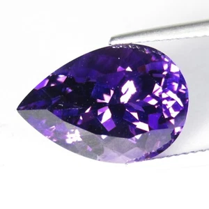 9.06Cts Stunning Natural Purple Amethyst Pear Shape Loose Brazil Gemstone - Picture 1 of 4