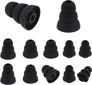 Replacement Ear Gels Earbuds Tips Ear Buds Flange Black White