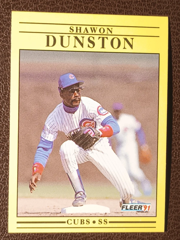 SHAWON DUNSTON CHICAGO CUBS 1991 FLEER BASEBALL CARD #420 - Image 1 of 1