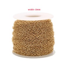 2meters Handmade Round Connect Chain Gold Stainless Steel DIY Chain Findings 