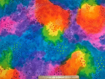 Fantastic Felines Laurel Burch Clothworks Cotton Fabric 1/2 Yard 1995 - Image 1 of 3