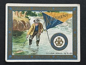 ALLEGHENY COLLEGE FISHING ~ T51 Murad Cigarettes College Series ~ 4ª Serie - Imagen 1 de 2