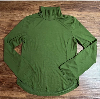 UNIQLO MAME KUROGOUCHI высокий воротник длинным рукавом свитер женщин M шерстяная смесь зеленый - Изображение 1 из 4