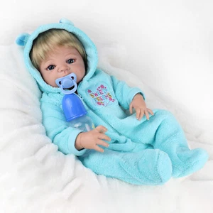 Waterproof Realistic Reborn Baby Dolls Full Body Vinyl Silicone Newborn Boy Gift - Picture 1 of 8