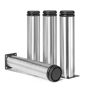 10 Inch Metal Furniture Legs Stainless Steel Adjustable Legs Silver Metal Leg... - Picture 1 of 7