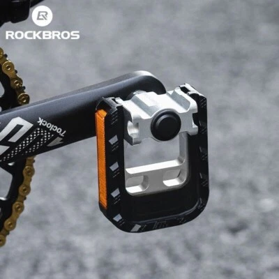 ROCKBROS Folding Pedals Quick-Release MTB Bike Pedals Aluminum Alloy Anti-Slip - Image 1 of 4