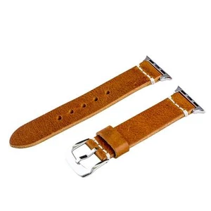 Clockwork Synergy® Dapper Worn Light Brown SS Watch Bands for 38mm Apple Watch - Picture 1 of 1