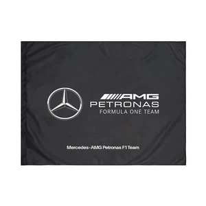 Mercedes AMG Petronas F1 Official Team Logo Flag Black 90X120 CM - Picture 1 of 1
